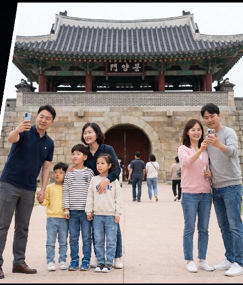 홍주읍성 조양문을 배경으로 홍성 글로벌 바비큐 페스티벌 야간 공연 무대 전경