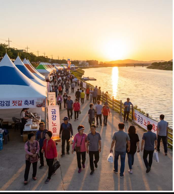 Traditional merchant performance and folk music procession at the Ganggyeong Port Market during the Ganggyeong Salted Seafood Festival