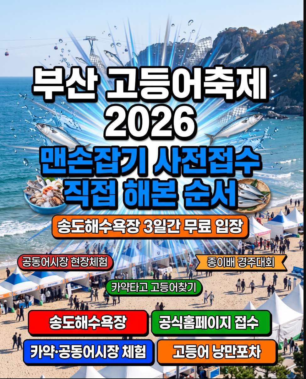 부산 고등어축제 2026 일정 맨손잡기 카약 체험 프로그램 총정리
