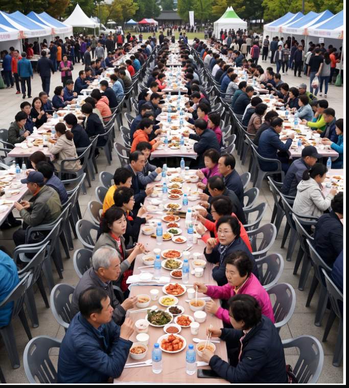 Gwangju Kimchi Festival 2026 — festival booth layout across the City Hall Plaza grounds